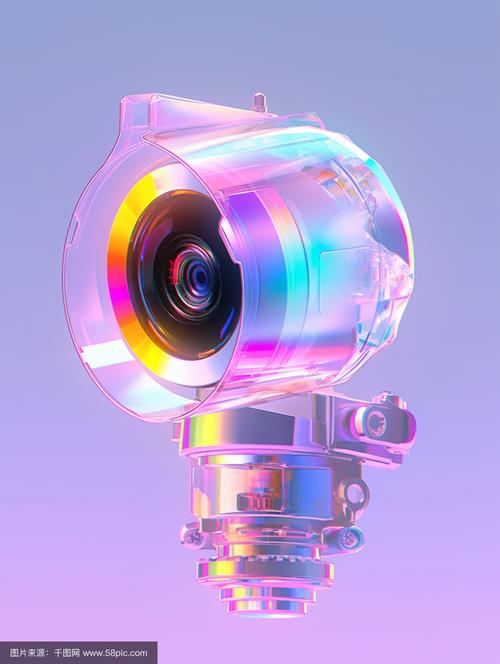 远程监控摄像机3d立体透明模型,摄像头,监视器,监控,监视,安防,系统